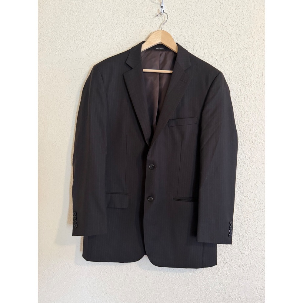 Wilke Rodriguez Mens 42L Pinstripe Wool Blend 2 Button Blazer Jacket Business‎